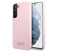 Guess GUHCS22MLSLMGLA Case for S22+ S906 Lavender Silicone Script Metal Logo