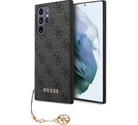 GUESS GUHCS24LGF4GGR Case for S24 Ultra S928 Black Hard Case 4G Charms Collection