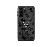GUESS GUHCS24SPGS4TDW Phone Cases for S24 S921 Brown Hard Case Grip Stand 4G Triangle Rhinestone