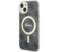Guess GUHMP15SH4STK Phone Covers Case for iPhone 15 6.1 Inch Black Hard Case IML 4G