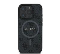 Guess PU Leather 4G Coloured Ring Case with MagSafe for iPhone 16 Pro 6.3" Black