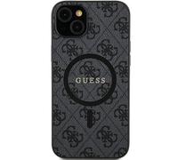 GUESS GUHMS24LG4GFRK Case for S24 Ultra S928 Black Hard Case 4G Collection Leather Metal Logo