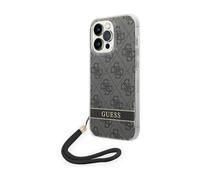 Guess GUOHCP14XH4STK 4G Print Strap Case, Black - iPhone 14 Pro Max