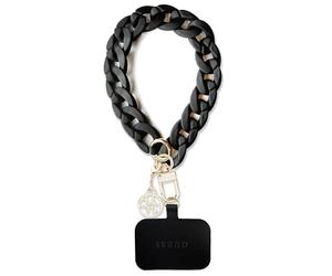 Guess GUOUCBMC4MK Universal Big Hand Strap Black Acrylic 4G Charm