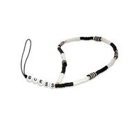 Guess GUSTBCKH Phone Strap Heishi Pearls Black White
