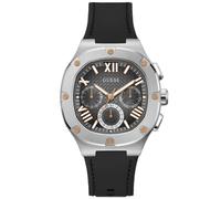 Guess GW0571G1 Men Multi-Function Black Silicone Silver Watch