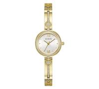 Guess Ladies' Gold Tone Stone Set Half Bangle Watch