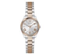 Guess Ladies' Silver Dial Two Tone Rose Bracelet Watch