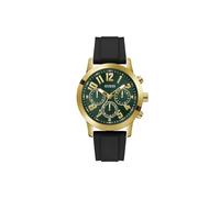 Guess Watches Guess Gents Parker Green Dial Black Silicone Strap Watch