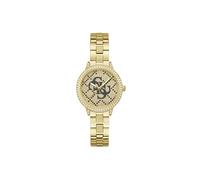 Guess Watches Guess Ladies Glace Glitz Logo Gold Tone Stainless Steel Watch
