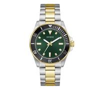GUESS GW0968G4 Cliff Two Tone Green Dial Bracelet Watch - W96404