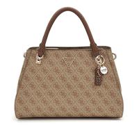 GUESS handbag Noelle II Luxury Satchel Latte Logo / Brown