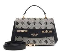GUESS Handbag Shoulder Bag Melinda Logo Top Handle Bag Black Logo Black