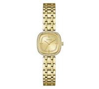 Guess Hazel GW1018L2 Women's Quartz Analogue Stainless Steel Watch 25 mm Silicone Strap Gold 5 Bar Champagne Dial