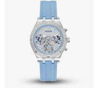 Guess Women's Watch Heiress GW0407L1 – 38mm Stainless Steel, Quartz, Blue Rubber Strap