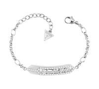 Guess Hexagon Plaque Logo Silver Bracelet UBB29120-L