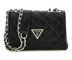 GUESS HWQG8748740 Women's Giully Mini 2 Comp Cnvrtbl Flp Cross-body Bags (Black, One Size)