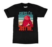 Guess I'll Die T-Shirt - Men - 3XL - Black - Dice Gaming Dungeons RPG Dragons Gift Top for Gamers - Retro Tabletop Gaming Enthusiast Tee