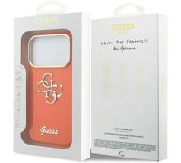 Guess IML 4G Script Metal Logo Case with MagSafe for iPhone 17 Pro 6.3" Orange