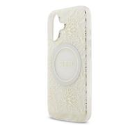 Guess IML Flowers Electro Pearl Strap Case with MagSafe for iPhone 17 6.3" White