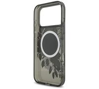 Guess IML Flowers Pearl Strap MagSafe Case for iPhone 17 Pro Max 6.9" Black - GUHMP17XHFWBRCESK