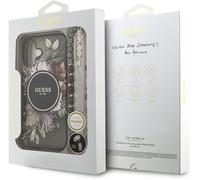 Guess IML Flowers Strap Case with MagSafe for iPhone 17 6.3" Black