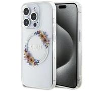 Guess Guhmp15lhfwfct Iphone 15 Pro 6.1 Iml Flowers Wreatch Phone Case