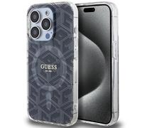 Guess IML GCube with MagSafe Hard Case for iphone 15 Pro 6.1" Black