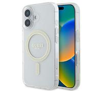 Guess IML Glitter Ring Case with MagSafe for iPhone 16 6.1" Clear - GUHMP16SHFGERET