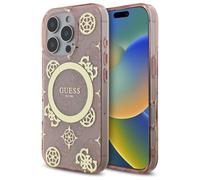 Guess IML Peony On 4G Background Case with MagSafe for iPhone 16 Pro Max 6.9" Pink - GUHMP16XH4PYEEP