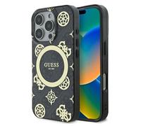 Guess IML Peony On 4G Background Case with MagSafe for iPhone 16 Pro Max 6.9" Black - GUHMP16XH4PYEEK