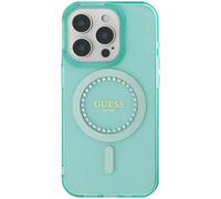 Guess IML Rhinestones Case with MagSafe for iPhone 16 Pro 6.3" Green