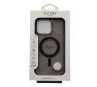 Guess IML Rhinestones case with MagSafe - iPhone 16 Pro Max, black