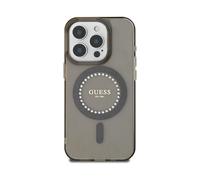 Guess IML Rhinestones case with MagSafe - iPhone 16 Pro Max, black
