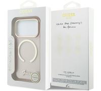 Guess IML Script Metal Logo Case with MagSafe for iPhone 17 Pro Max 6.9" Pink