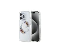 Guess Guhmp15lhfwfct Iphone 15 Pro 6.1 Iml Flowers Wreatch Phone Case