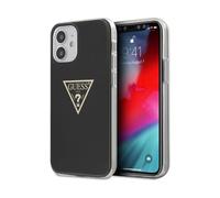 Guess iPhone 12 Mini Case, Black - Metallic Triangle