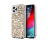 Guess iPhone 12 Pro Max Case, Gold - 4G Liquid Glitter