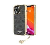 Guess iPhone 13 Pro Case, Gray - 4G Charms Collection