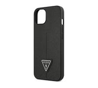 Guess iPhone 14 Case GUHCP14SPSATLG, Silver - Saffiano Triangle Logo