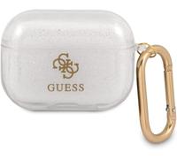 GUESS iPhone Airpods Pro Case Cover, Clear, Modern, Water Resistant, Protecting and Carrying Headphones During Travel or Daily Use