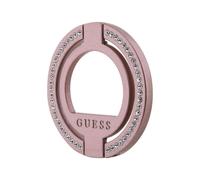 Guess iPhone case GUHCP15RINGSALDGP, pink - Ring stand with rhinestones