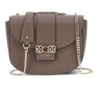 GUESS Jane Covertible Xbody Flap Shoulder Bag Dark Taupe