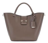 GUESS Jane Handbag Shoulder Bag Tote Bag Dark Taupe