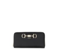 Guess Janie Logo 4G Maxi Zip Around Front Womens Wallet In Black