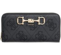 Guess Janie Logo Logo 4G Maxi Zip Around Front Womens Wallet In Coal