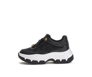 Guess Jeans Berrett 4G Peony Logo Chunky Sneaker, Black, Size 41, Women Black