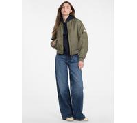 Guess Jeans Bomber Jacket, Green, Size M, Women Green