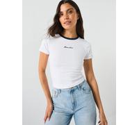 Guess Jeans Embro Ringer T-Shirt, White, Size L, Women White