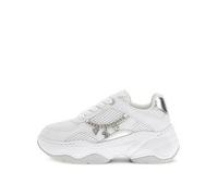 Guess Jeans Harpaa Chunky Sole Logo-Chain Sneaker, White, Size 40, Women White